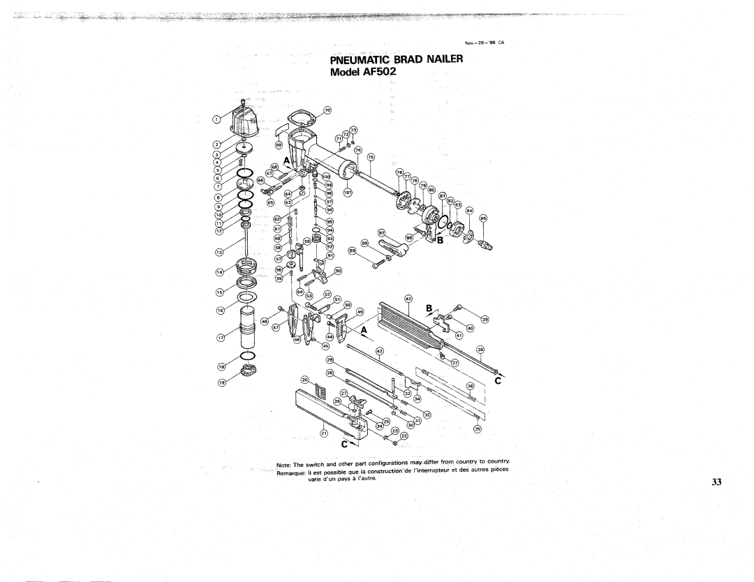 Makita AF502 manual 