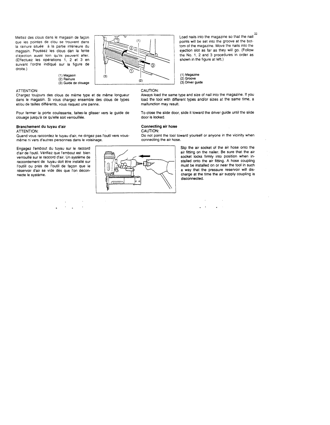 Makita AF503 instruction manual Magazine Groove Driver guide 