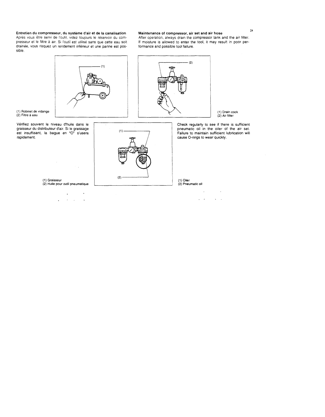 Makita AF503 instruction manual Graisseur 