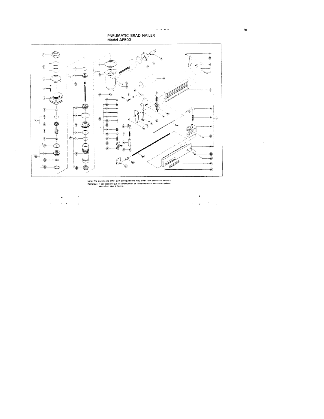 Makita AF503 instruction manual Pneumatic Brad Nailer 