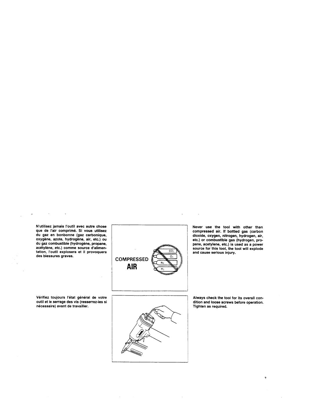 Makita AF503 instruction manual Air 