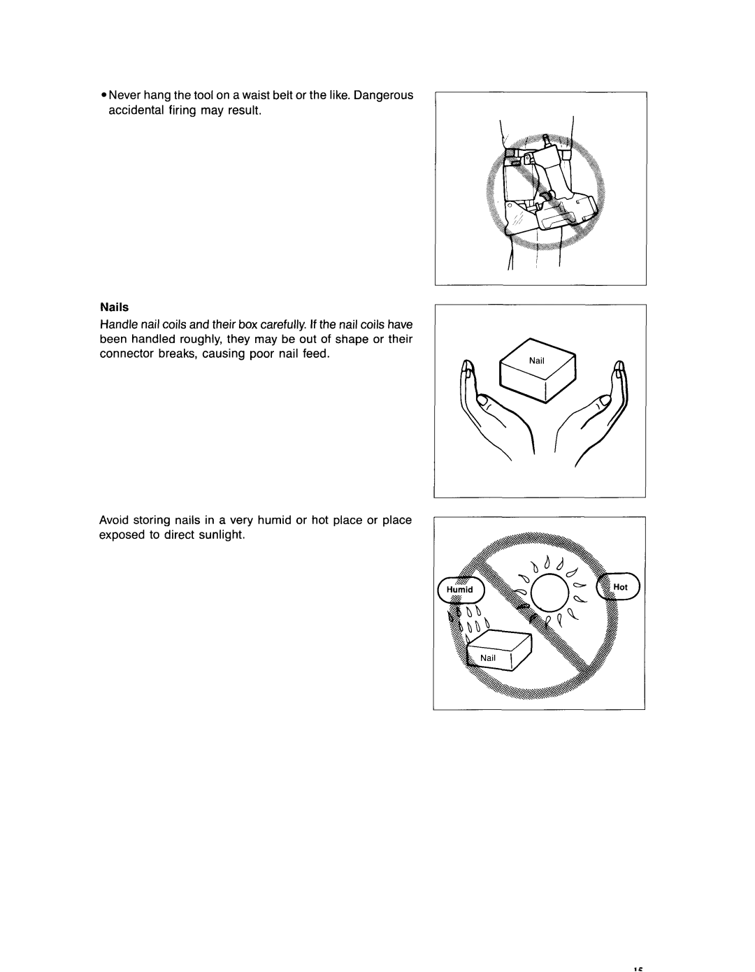 Makita AN611 instruction manual Nails 