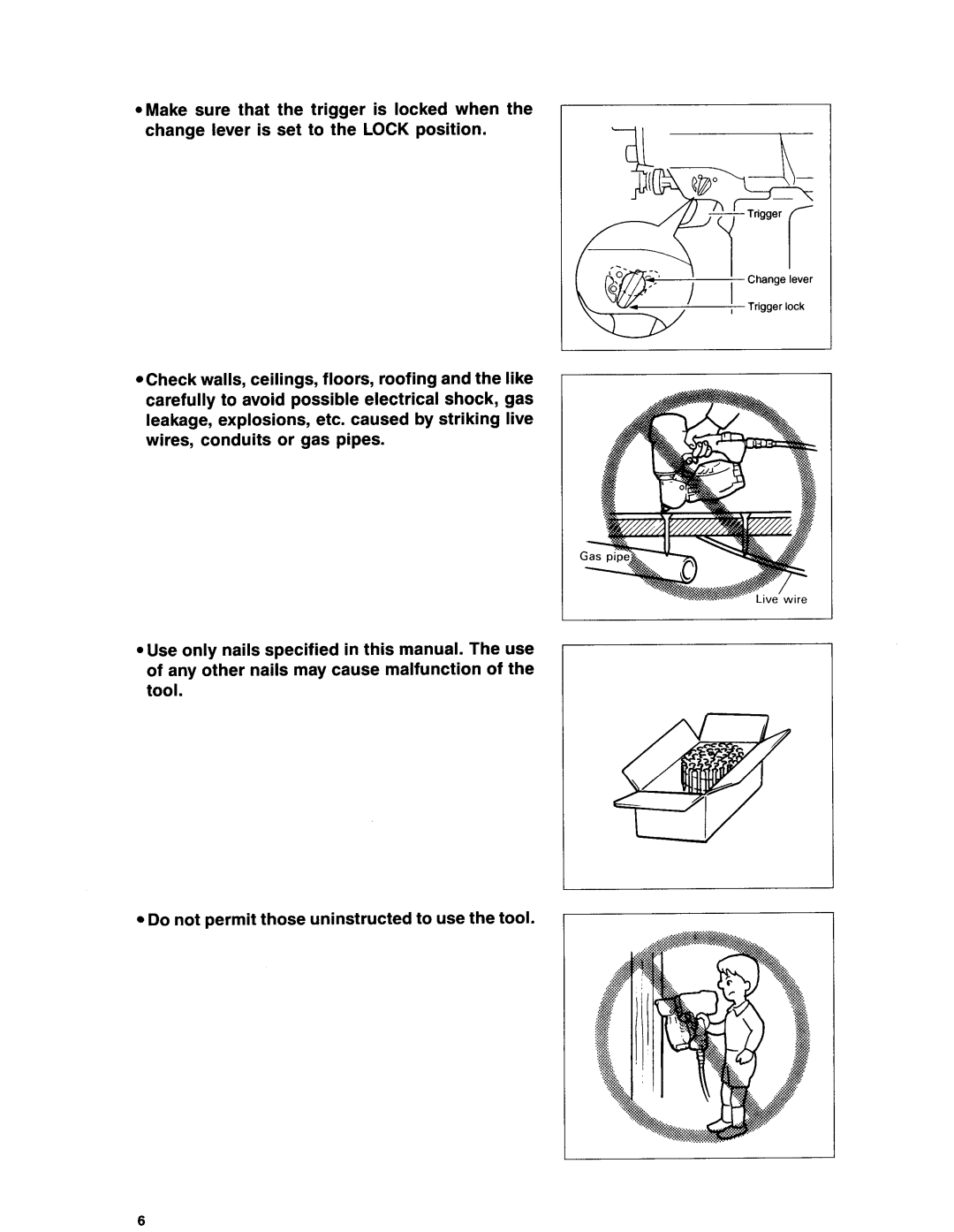 Makita AN901 instruction manual Triggerlock 