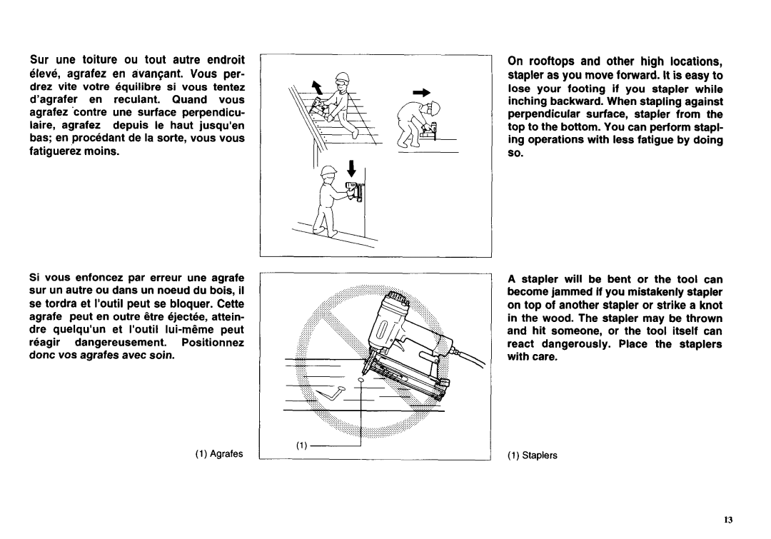 Makita AT638 instruction manual Agrafes 