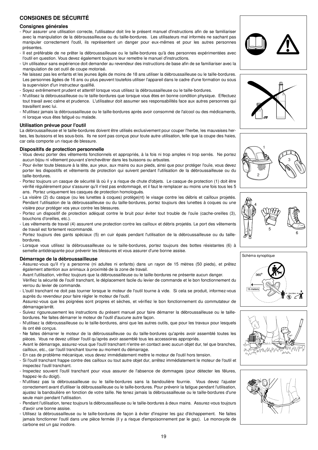 Makita BCM2310CA, BCM3300, BCM3310CA, BCM2600 Consignes DE Sécurité, Consignes générales, Utilisation prévue pour loutil 