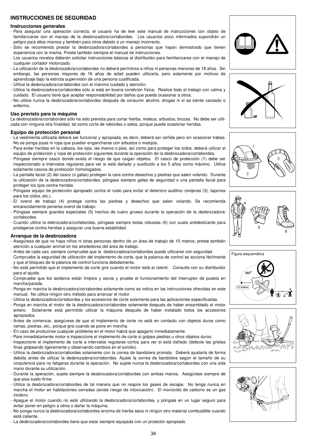 Makita BCM2310CA, BCM3300, BCM3310CA Instrucciones DE Seguridad, Instrucciones generales, Uso previsto para la máquina 