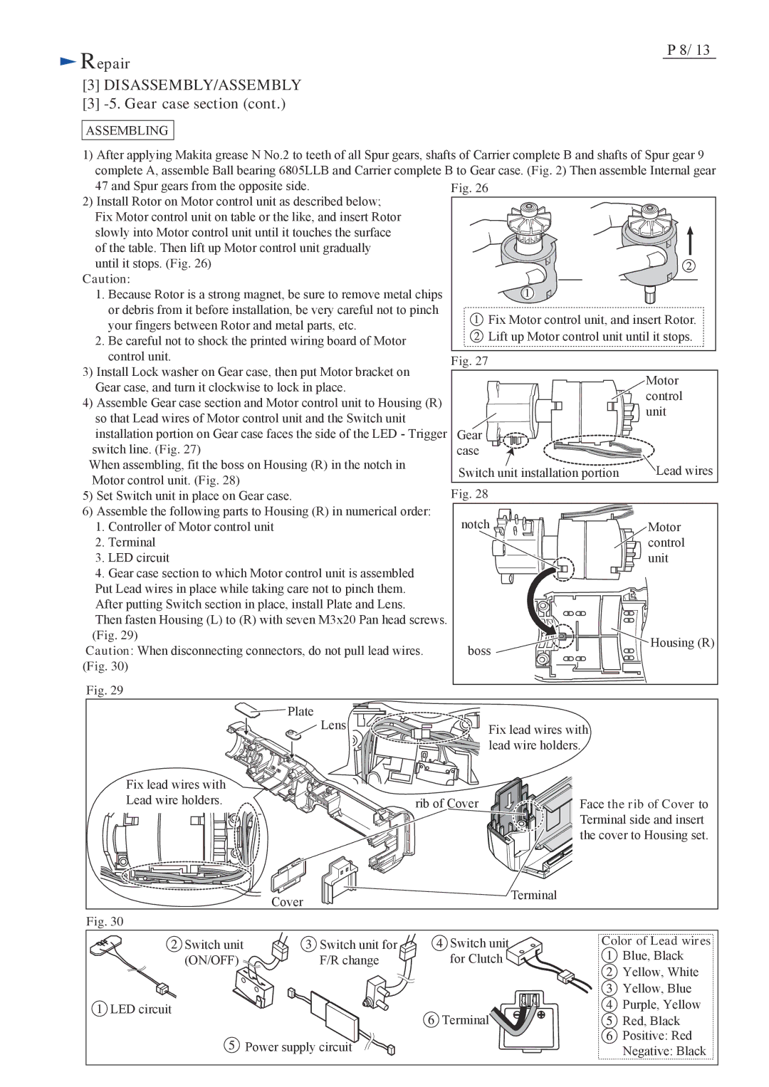 Makita BFL201F specifications On/Off 