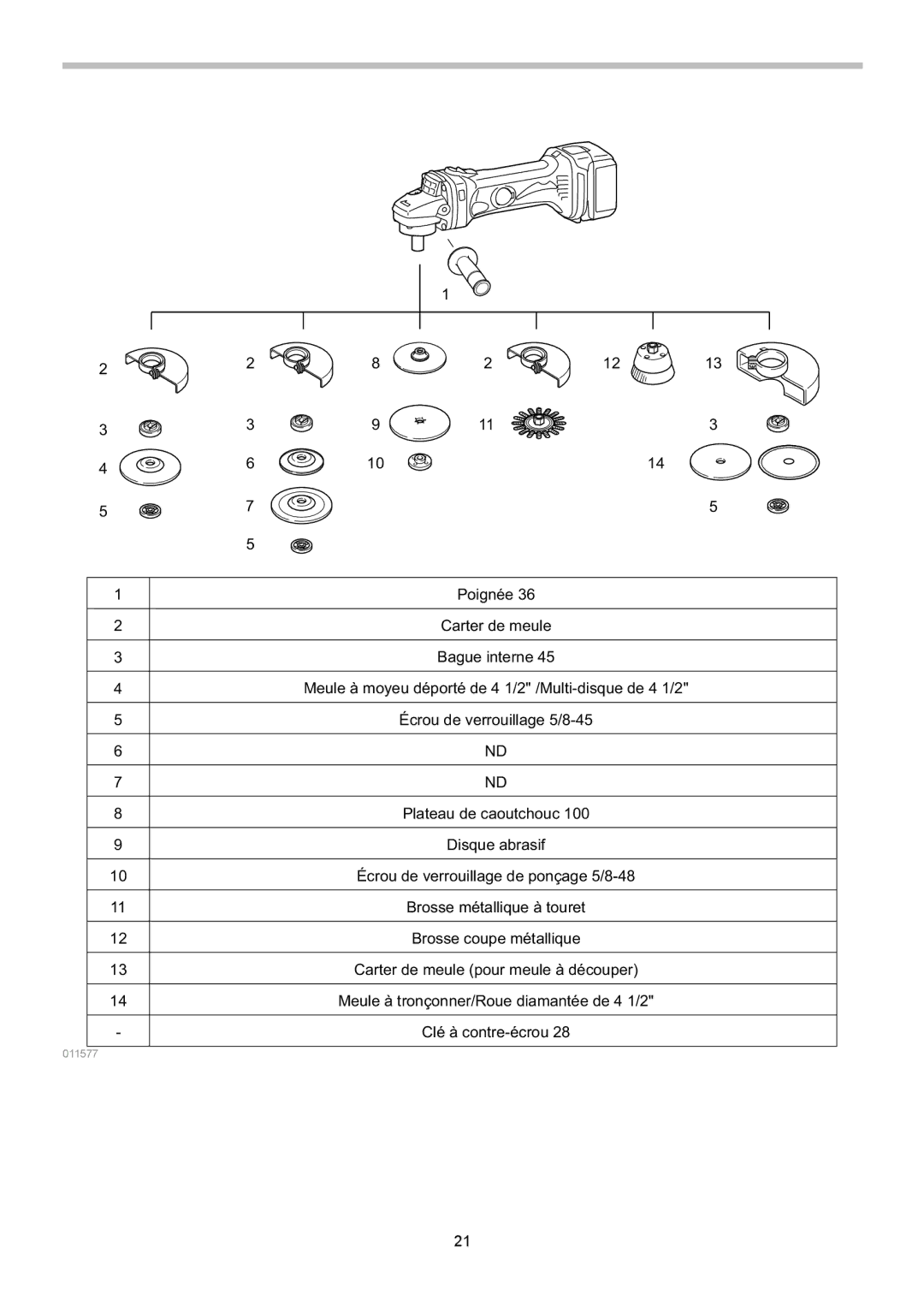 Makita BGA452, BGA450 instruction manual Poignée 