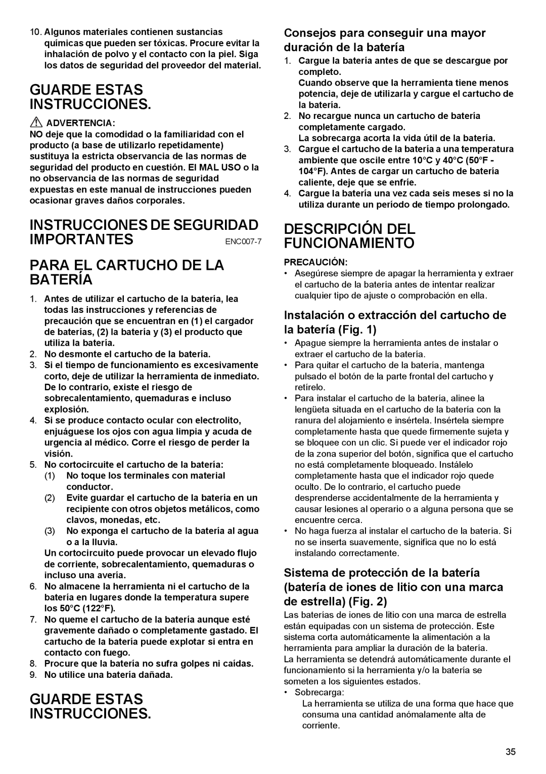 Makita BHP444, BHP454 instruction manual Guarde Estas Instrucciones, Descripción DEL Funcionamiento 