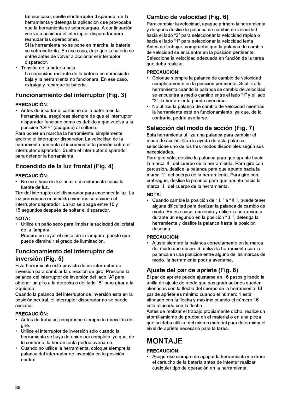 Makita BHP454, BHP444 instruction manual Montaje 