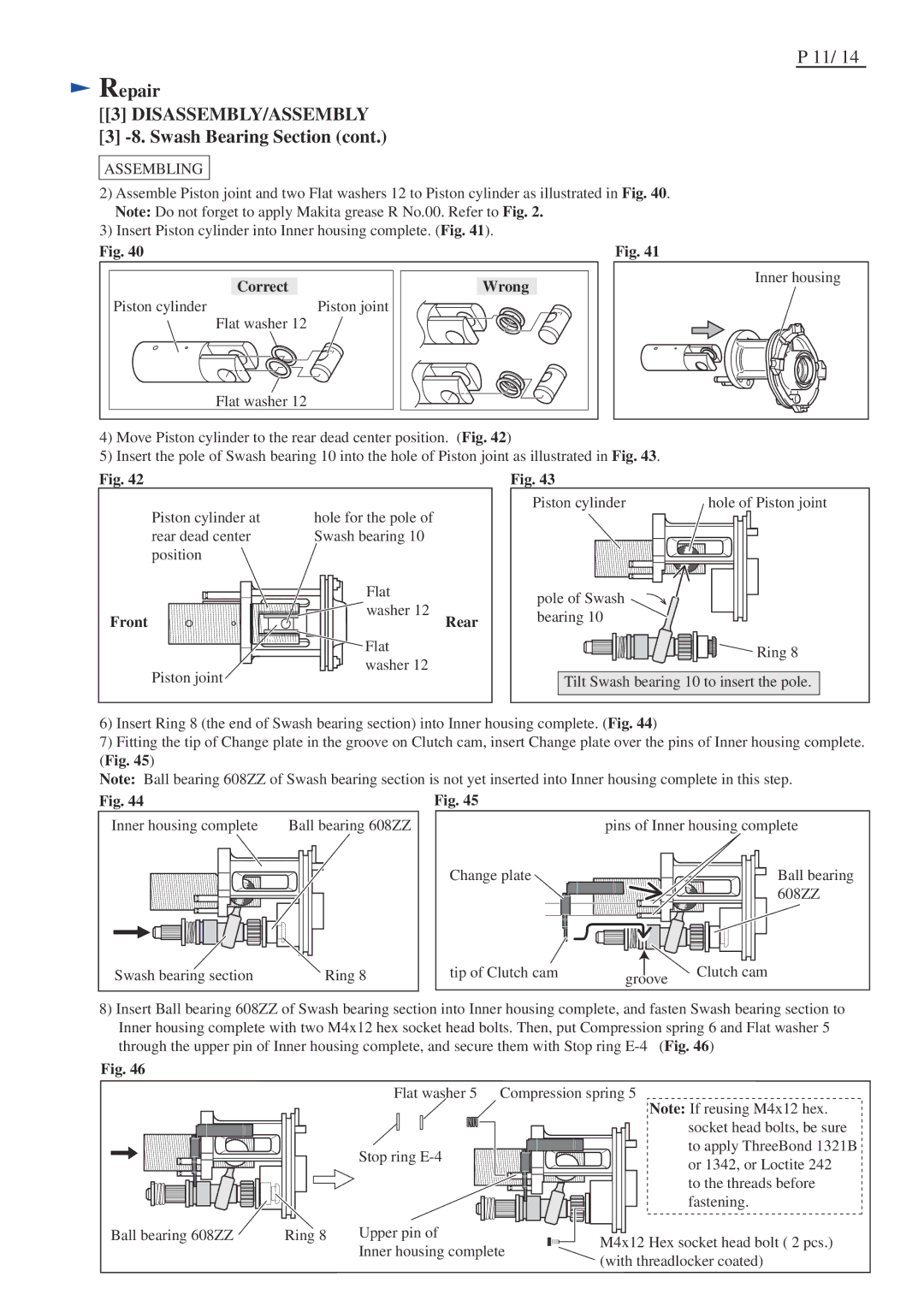 Makita BHR241Z, BHR241RFE specifications Front 