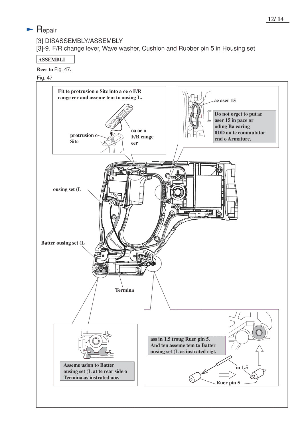 Makita BHR241Z, BHR241RFE specifications Disassembly/Assembly 