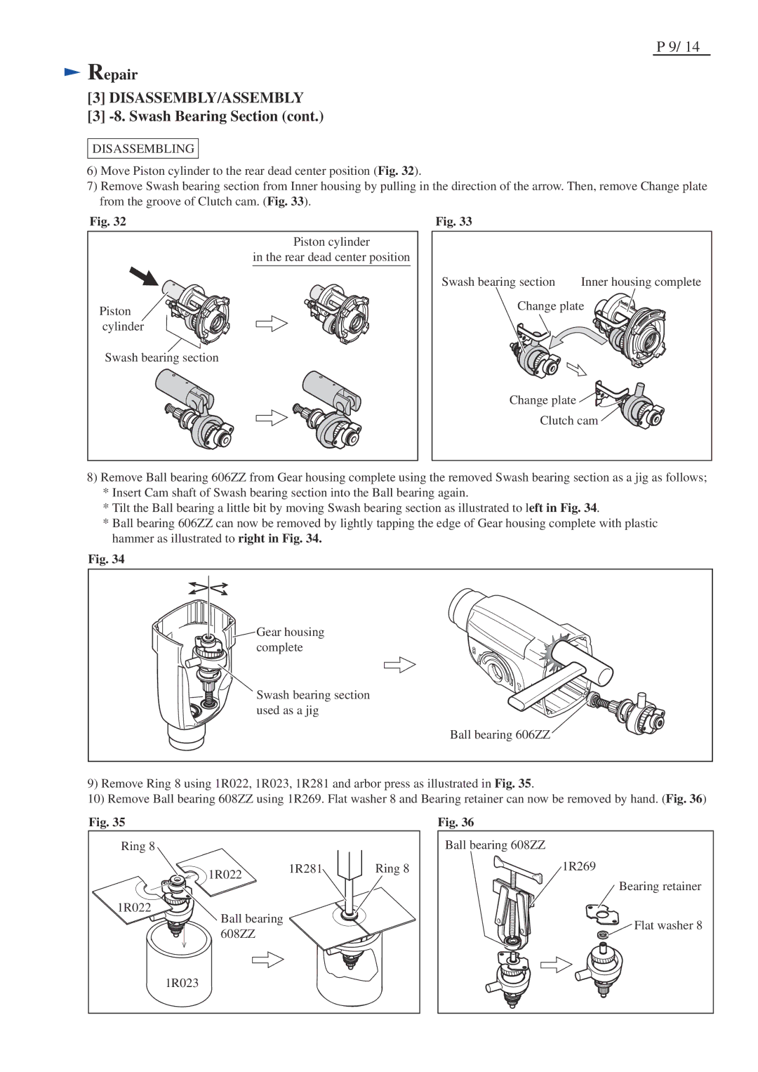 Makita BHR241RFE, BHR241Z specifications Disassembly/Assembly 