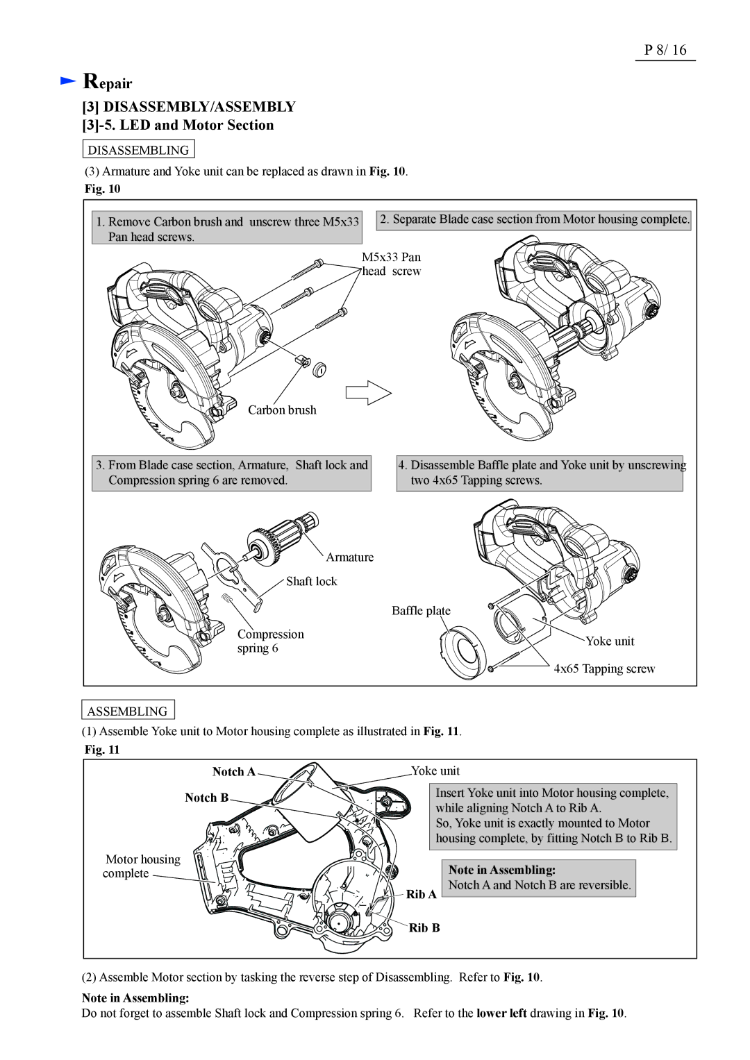 Makita BHS630 dimensions Notch a 