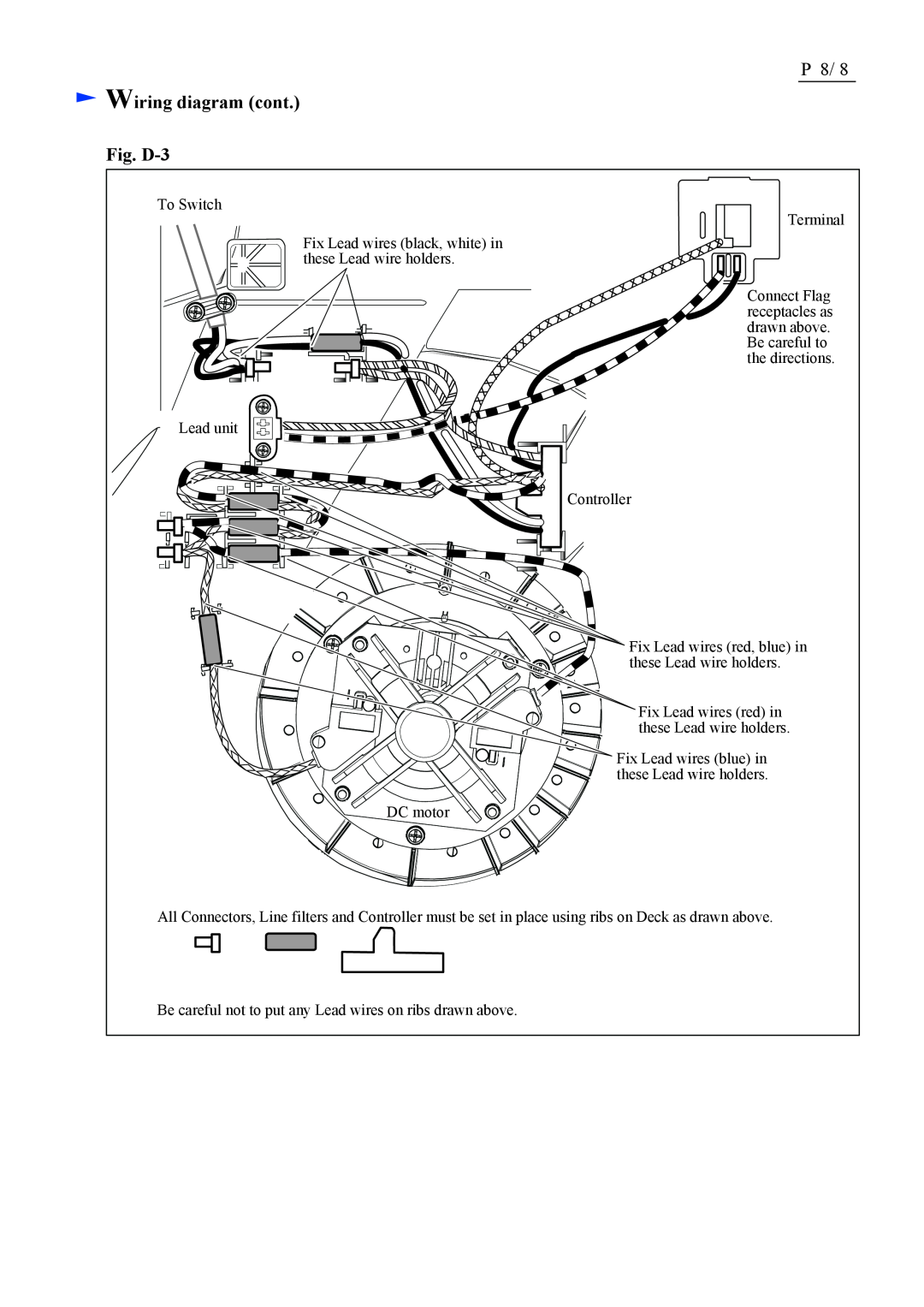 Makita BLM430, LM430D dimensions Wiring diagram cont Fig. D-3 