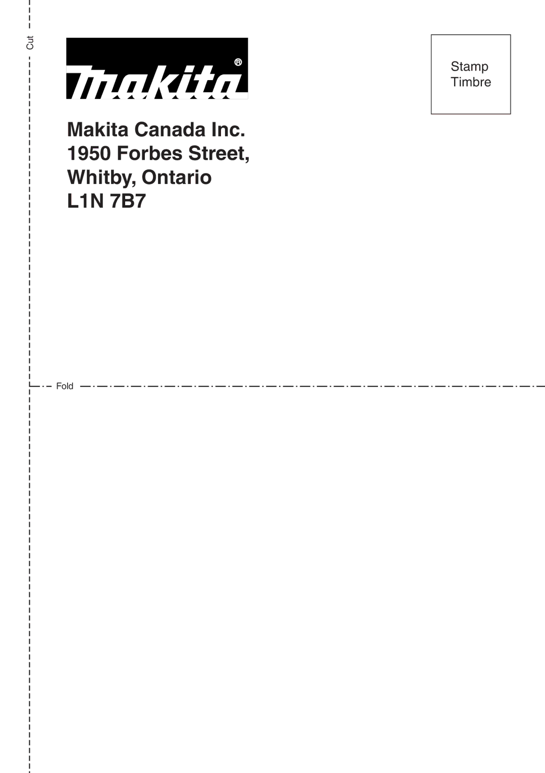 Makita BO4551 instruction manual Makita Canada Inc Forbes Street Whitby, Ontario L1N 7B7 