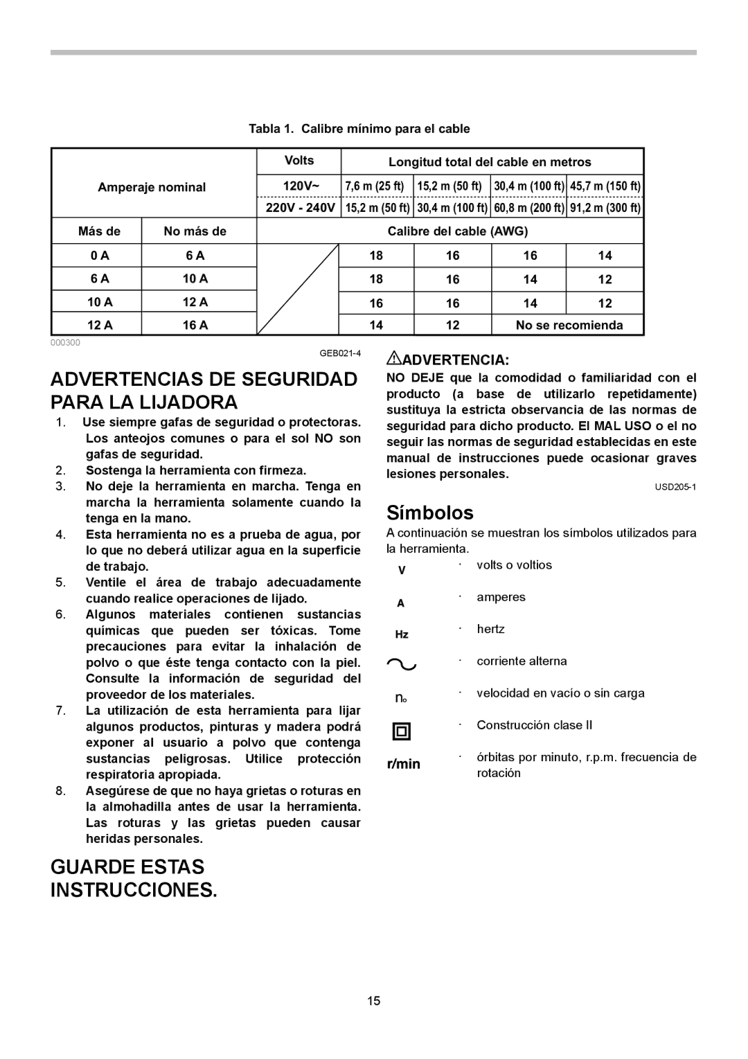 Makita BO5031, BO5030 instruction manual Advertencias DE Seguridad, Para LA Lijadora, Guarde Estas Instrucciones 