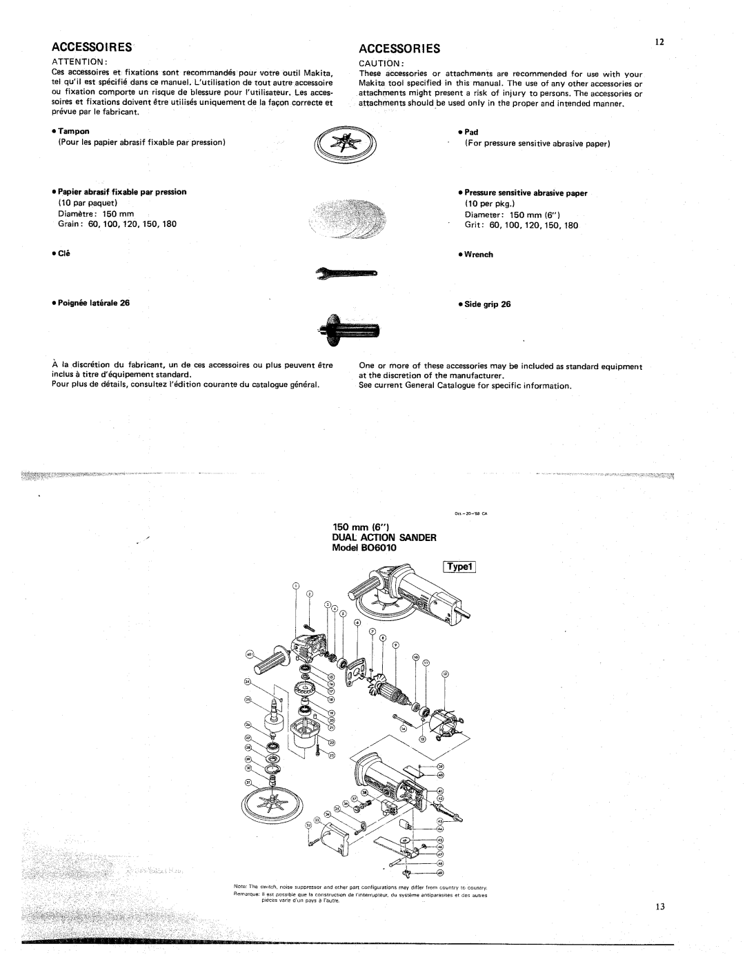 Makita BO6010 manual 