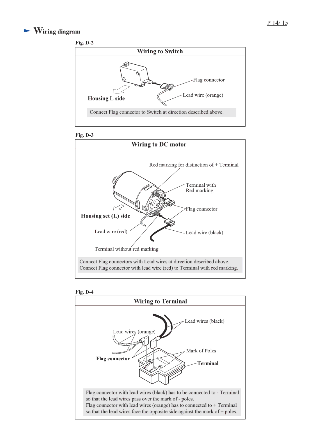 Makita BPT351 specifications Wiring diagram, Wiring to Switch, Wiring to DC motor, Wiring to Terminal 