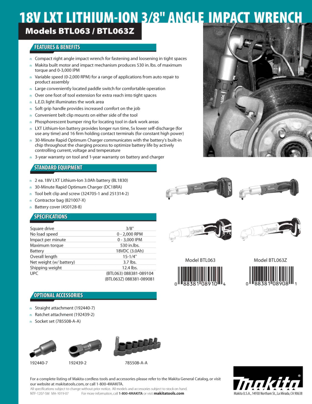 Makita BTL063Z manual 