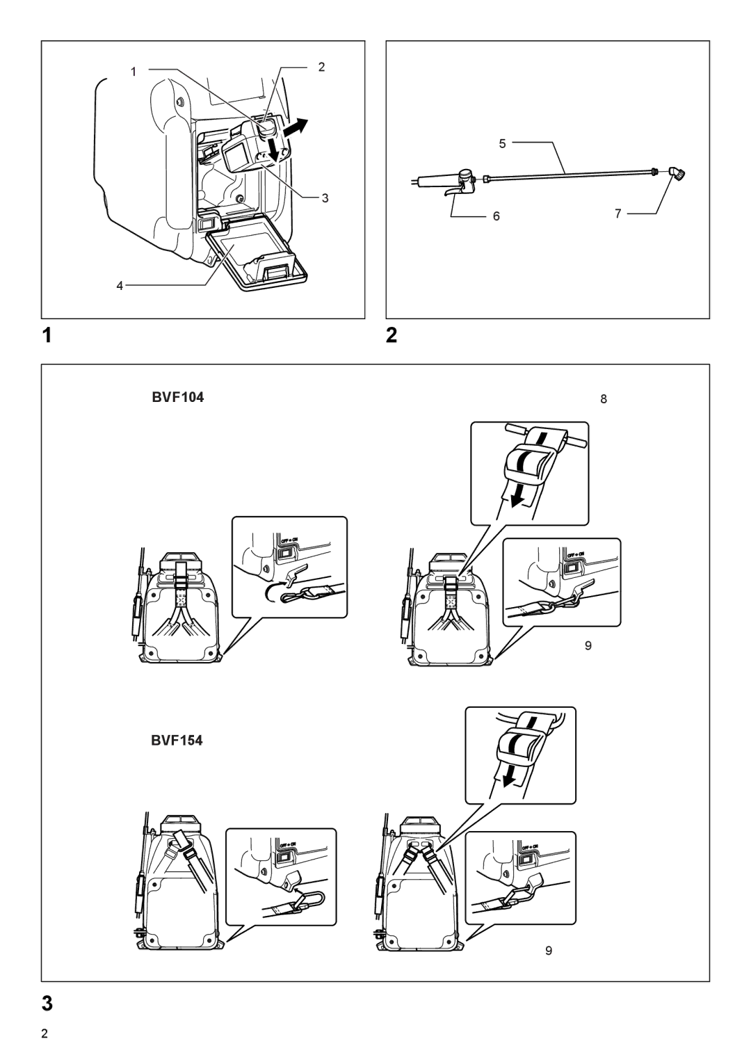 Makita instruction manual BVF104 BVF154 