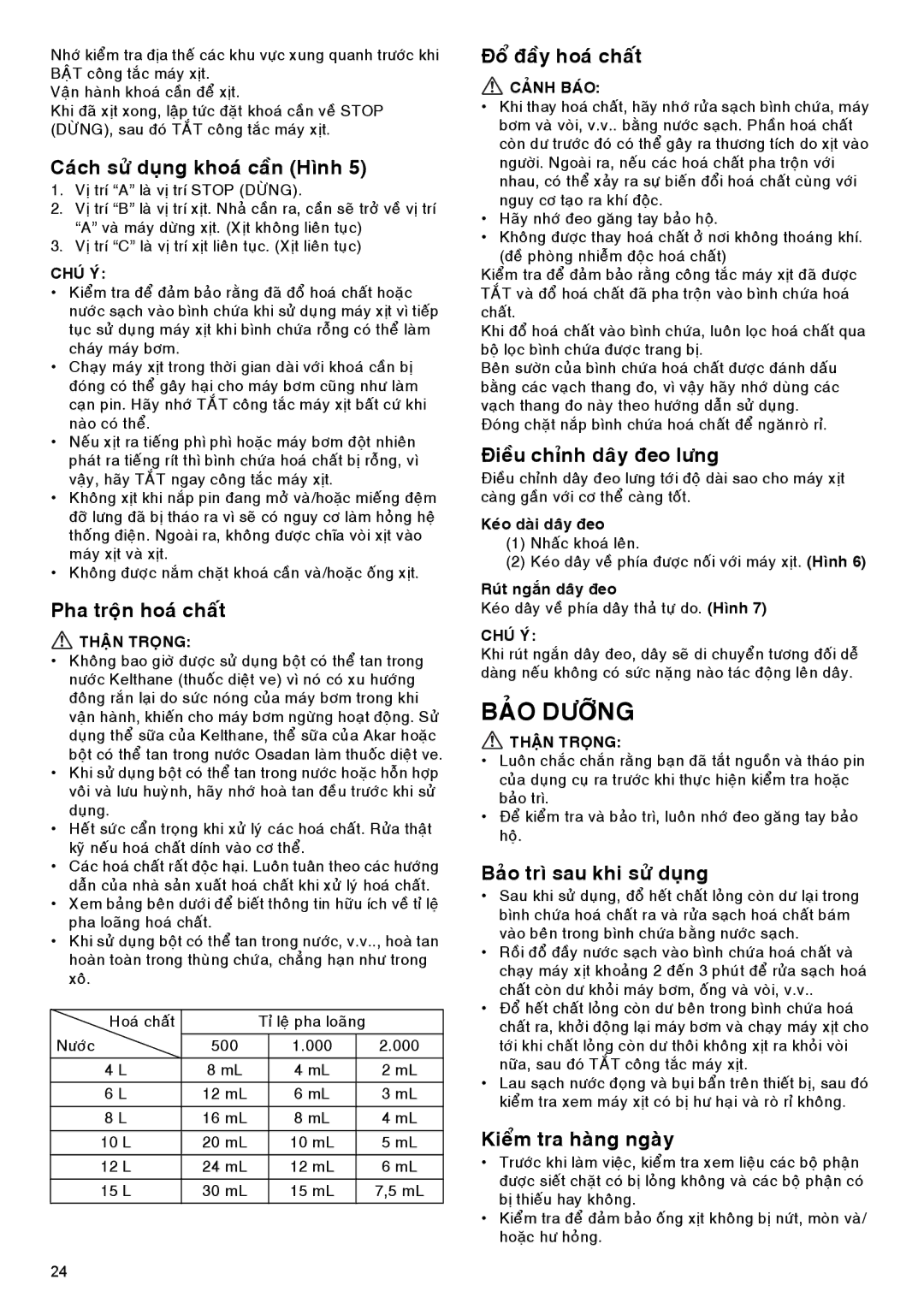 Makita BVF154, BVF104 instruction manual Baûo Döôõng 