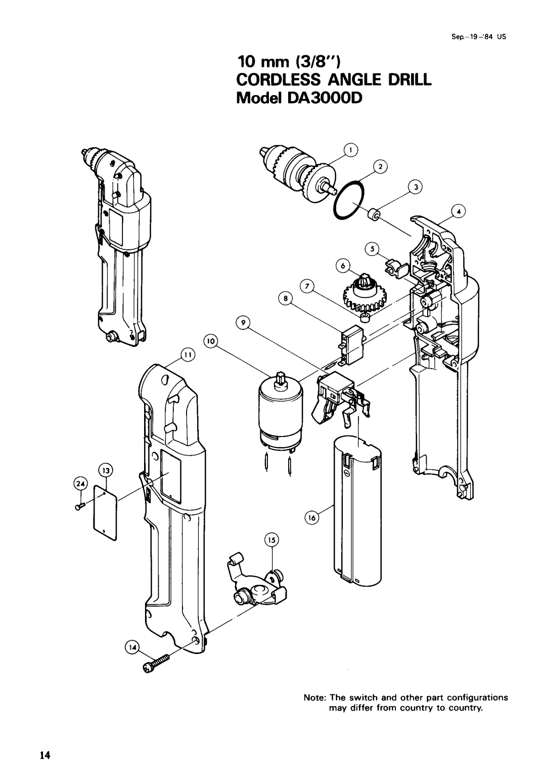 Makita DA3000DW instruction manual 10 mm 3/8 