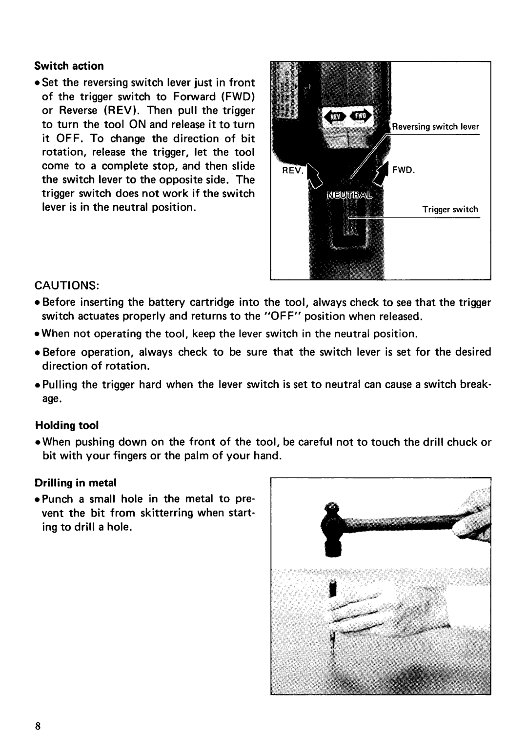 Makita DA3000DW instruction manual CAUTl ONS 