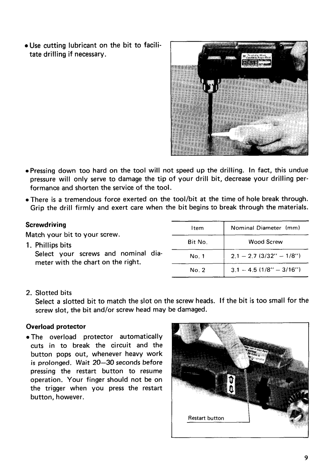 Makita DA3000DW instruction manual Screwdriving 