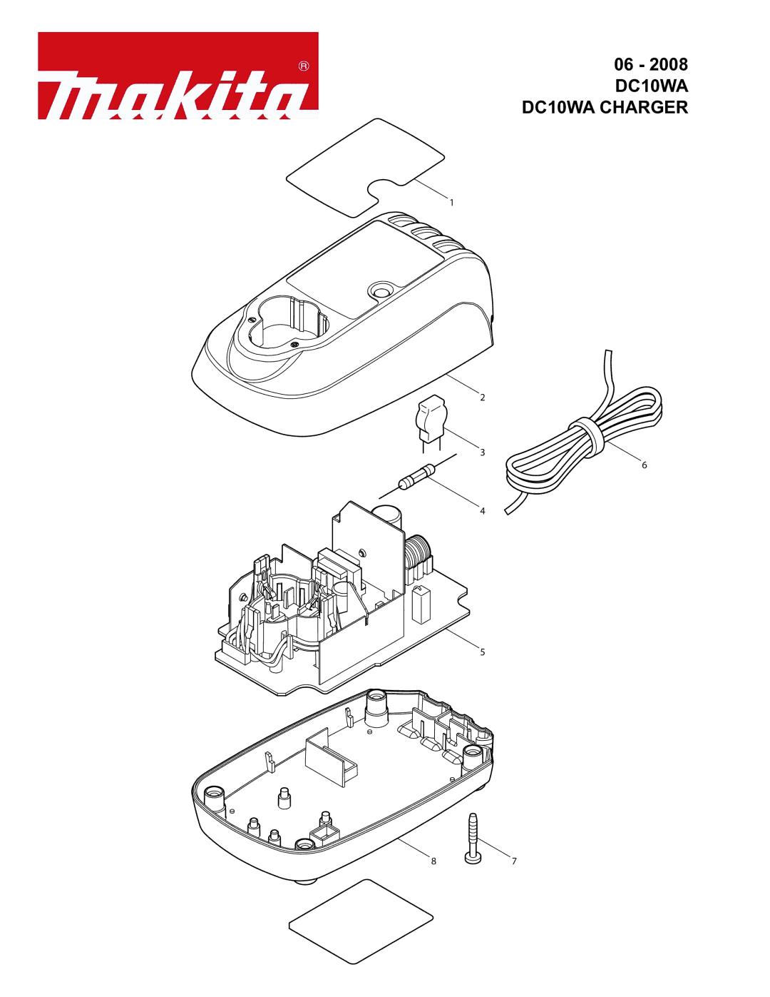 Makita manual DC10WA Charger 