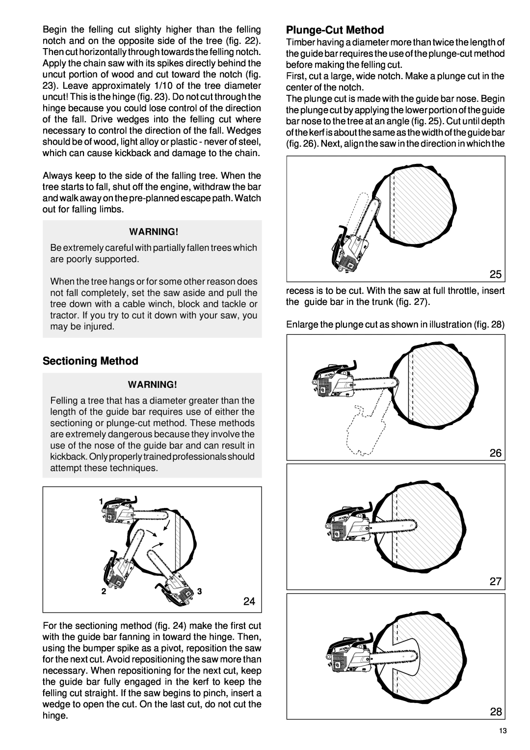 Makita DCS 330 TH instruction manual Plunge-CutMethod, Sectioning Method, 26 27 28 