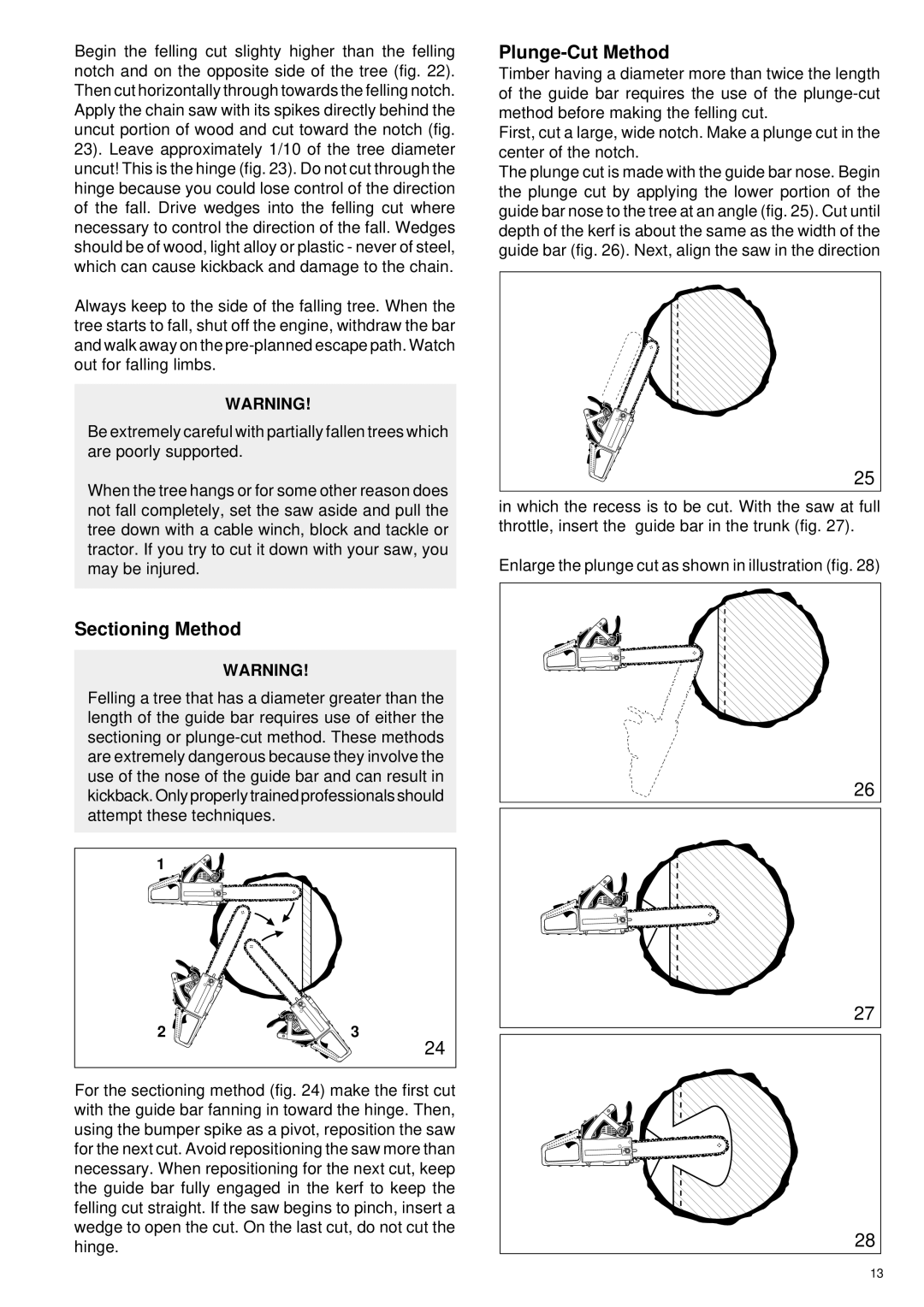 Makita DCS 400, DCS 401, DCS 340, DCS 341 manual Plunge-Cut Method, Sectioning Method 