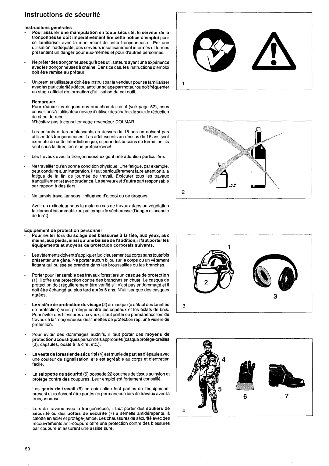 Makita DCS 9000 manual Remarque, ’hesitez pas a consulter votre revendeur Dolmar 