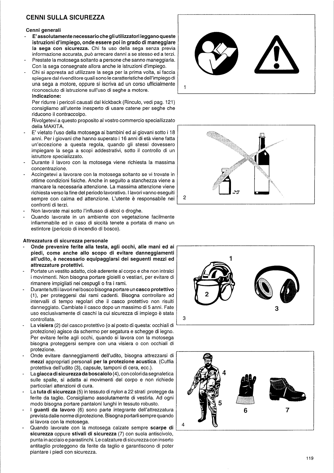 Makita DCS 9000 manual Cenni Sulla Sicurezza, Cenni generali 