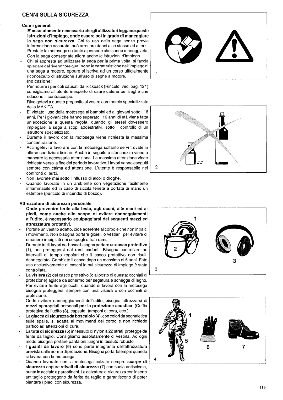 Makita DCS 9000 manual Cenni Sulla Sicurezza 