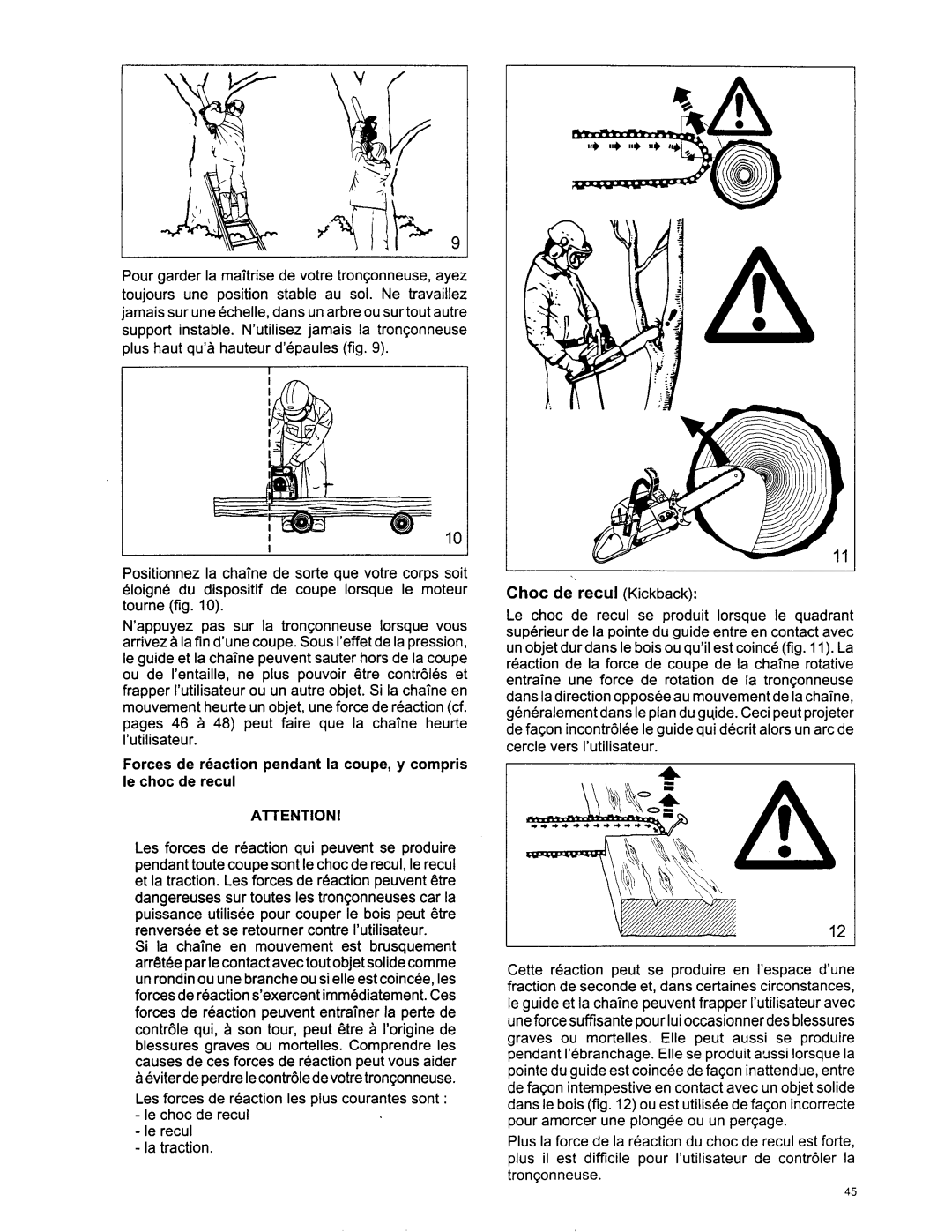 Makita DCS 6400, DCS6401, DCS 7901, DCS 7300, DCS 7900, DCS 7301 manual Ia-A, Choc de recul Kickback 