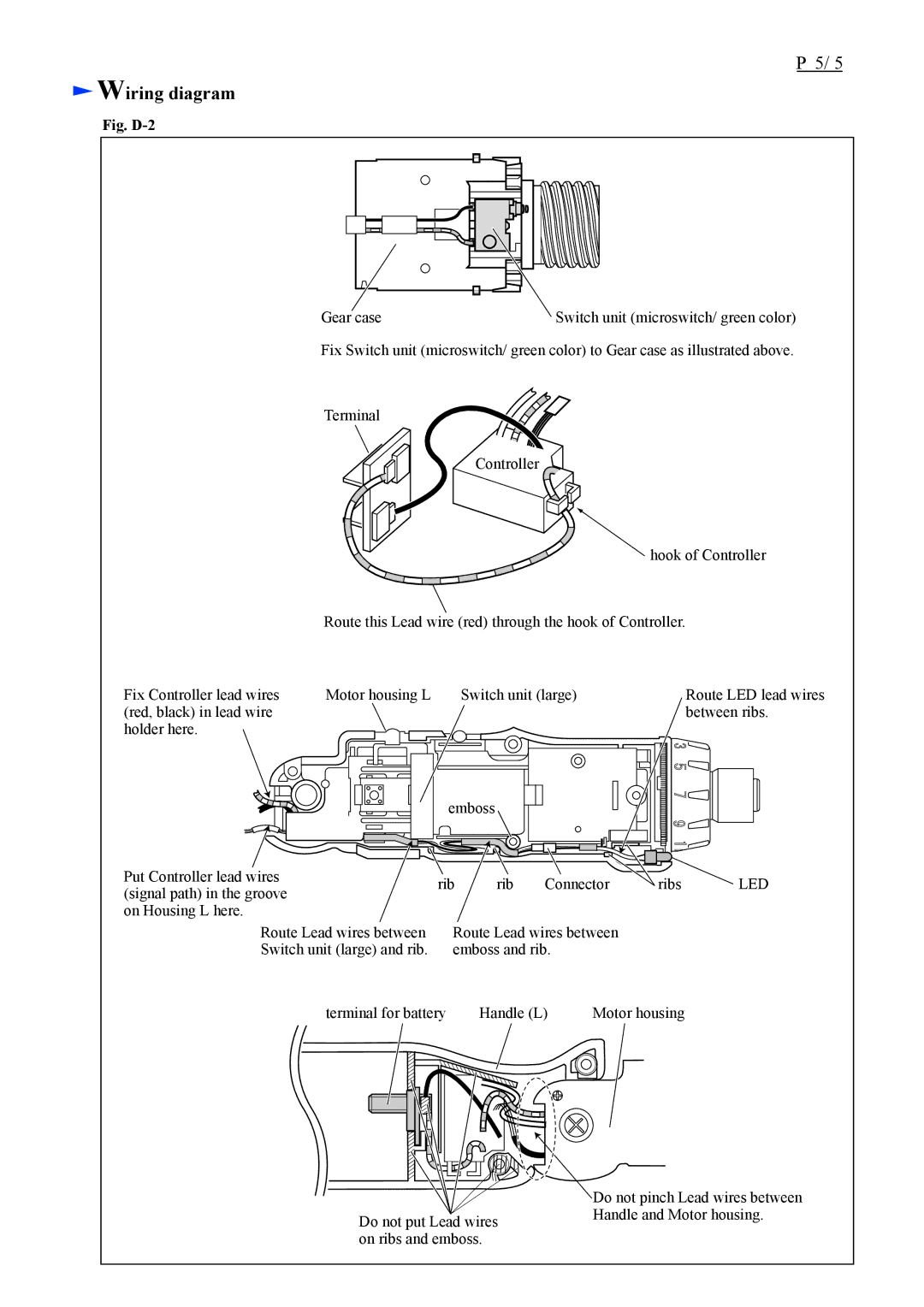 Makita DF010DSE specifications Wiring diagram, Fig. D-2 