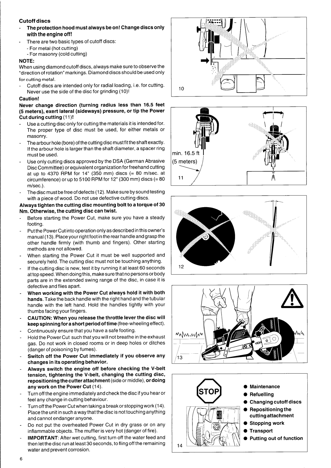 Makita DPC 9500, DPC 7000, DPC 9501, DPC 7001 owner manual For cutting metal 