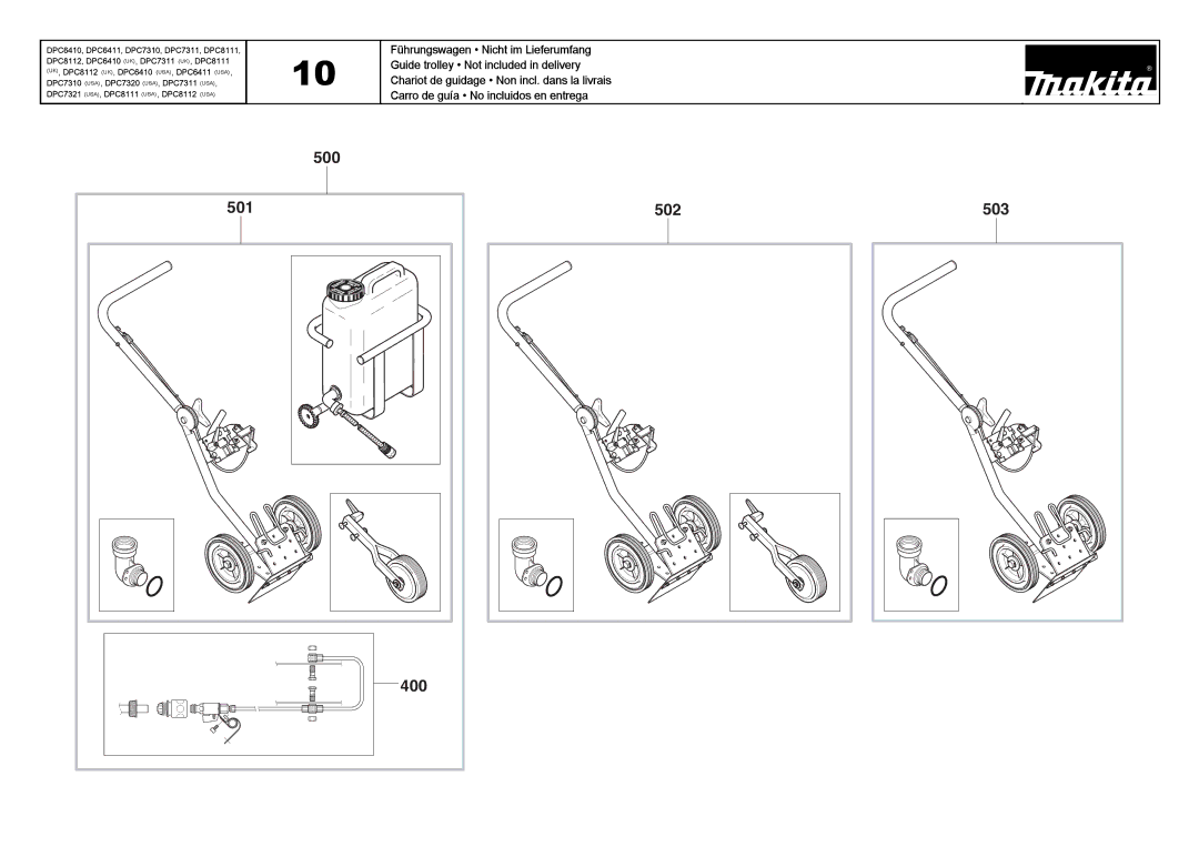 Makita DPC8111 (UK), DPC7311 (UK), DPC6410 (UK) manual 500 