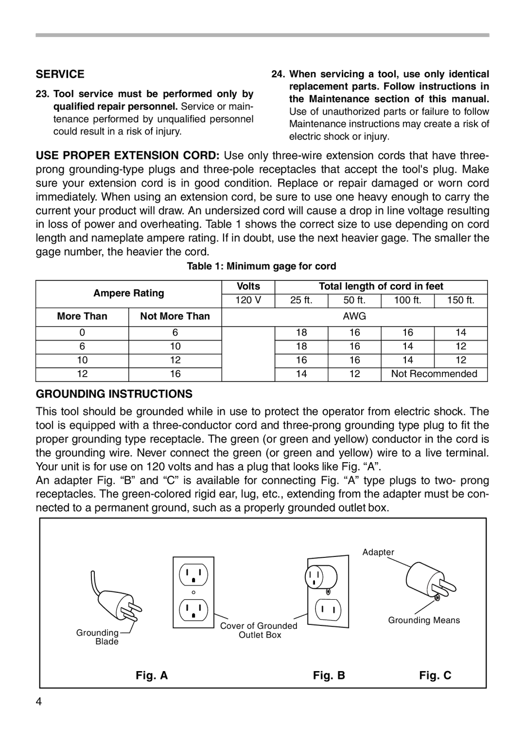 Makita DS4000 instruction manual Service 