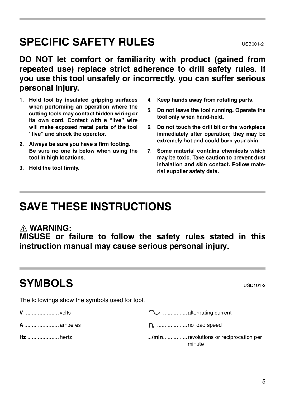 Makita DS4000 instruction manual Specific Safety Rules 