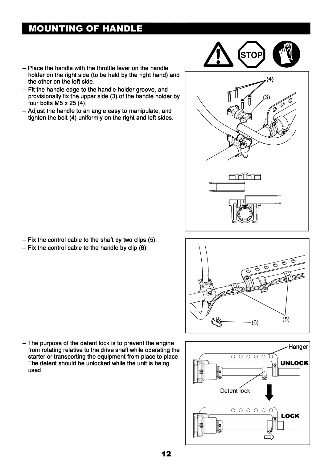 Makita EBH340U instruction manual Mounting Of Handle 