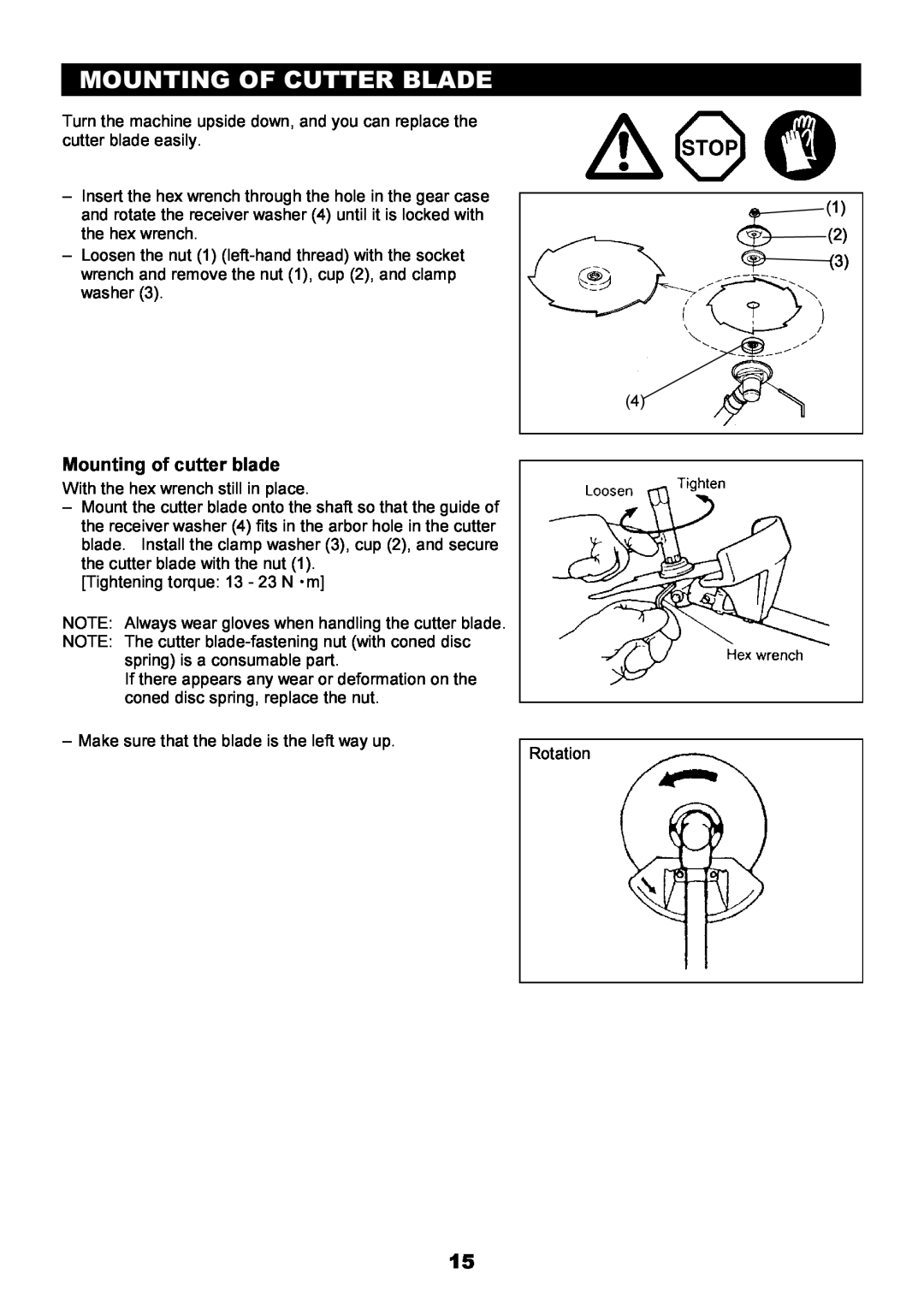 Makita EBH340U instruction manual Mounting Of Cutter Blade, Mounting of cutter blade 