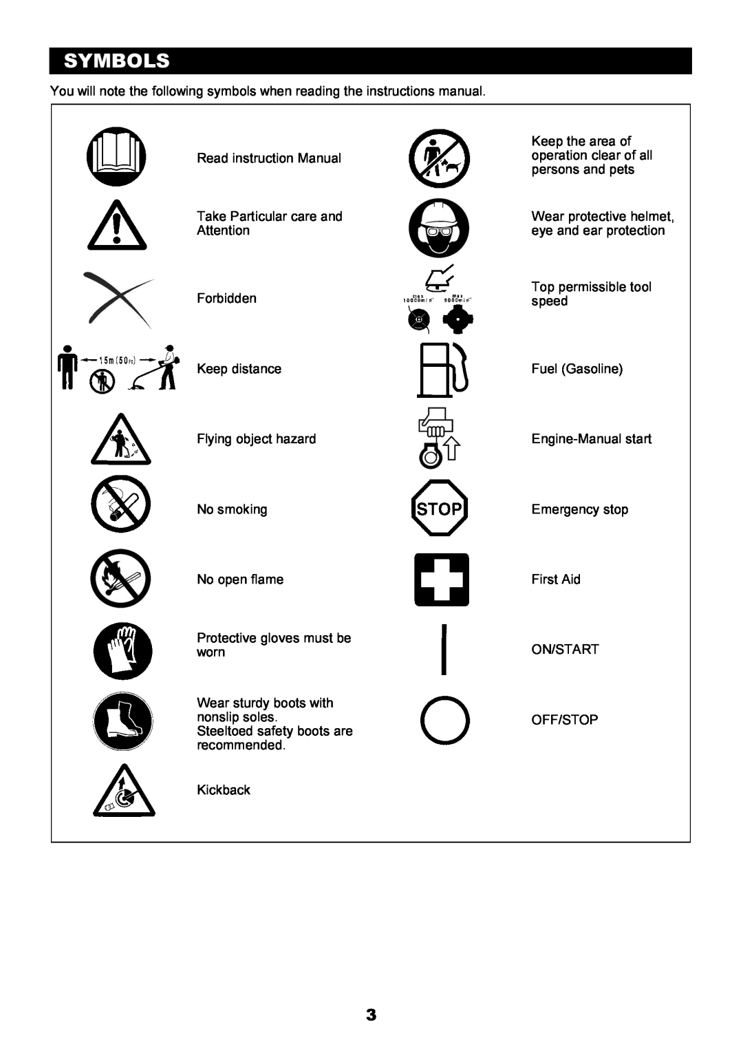 Makita EBH340U instruction manual Symbols 