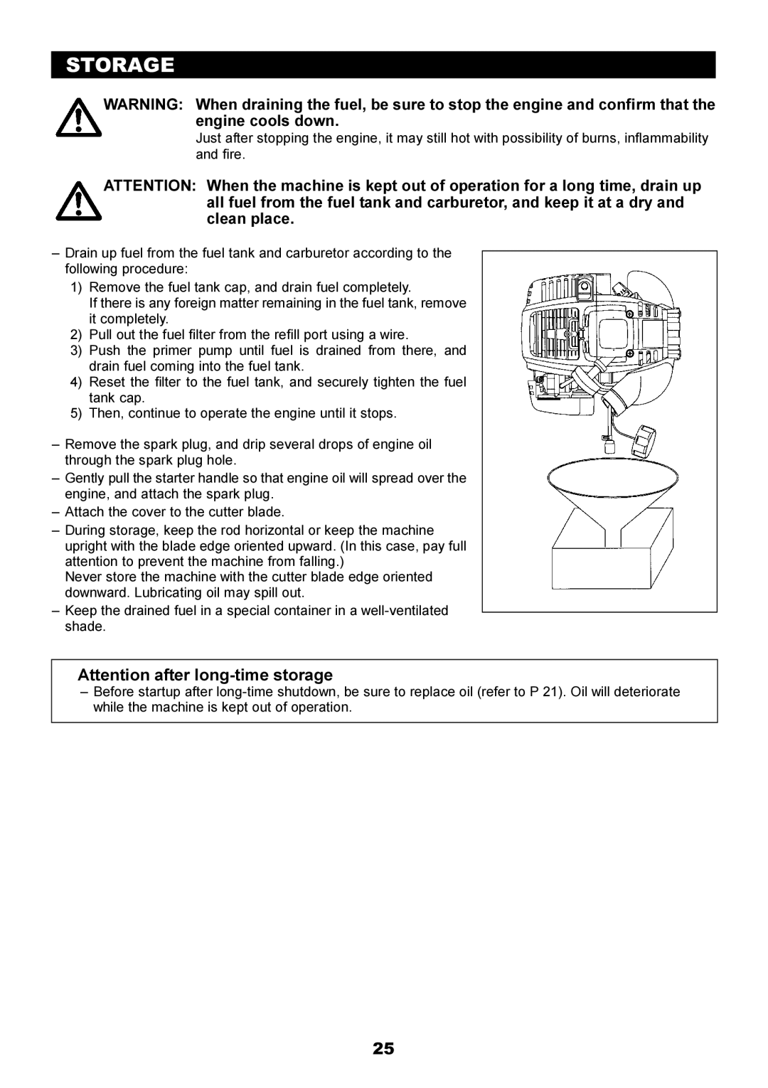 Makita EBH340U instruction manual Storage 