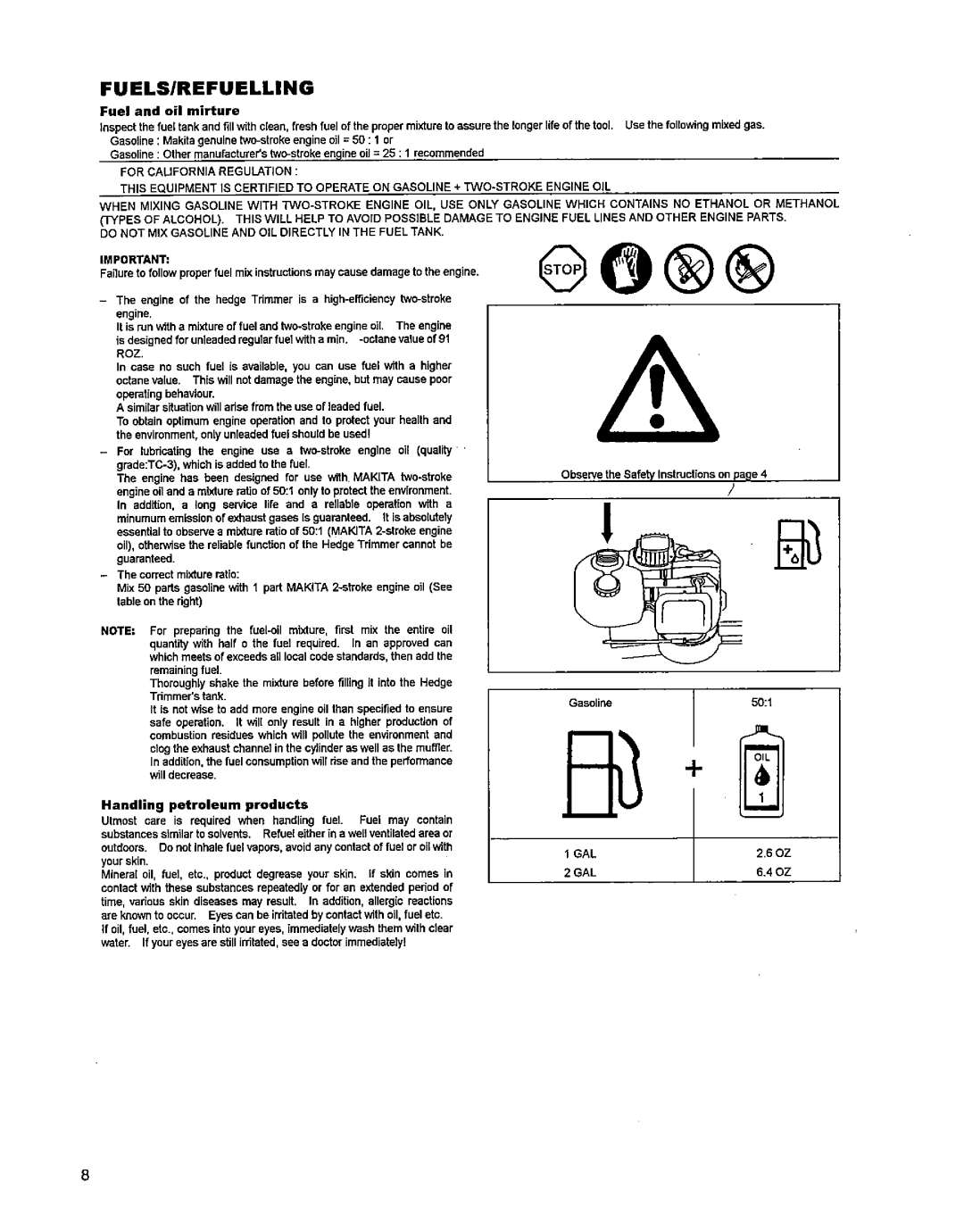 Makita EH760, EH561 manual 