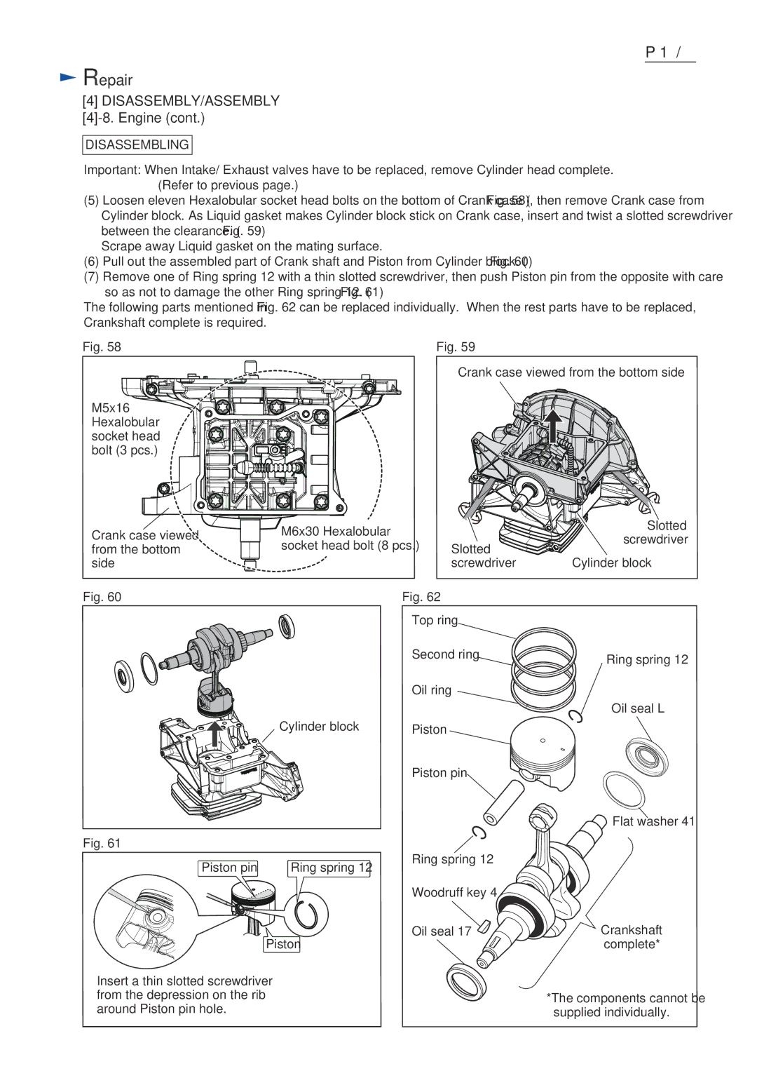 Makita EK7651H, EK7650H dimensions Repair 