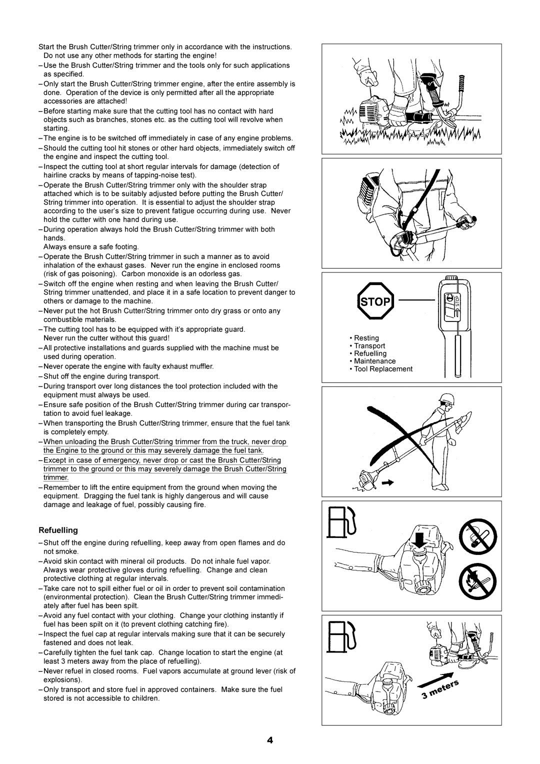 Makita EM4250, EM5250CA instruction manual Refuelling 