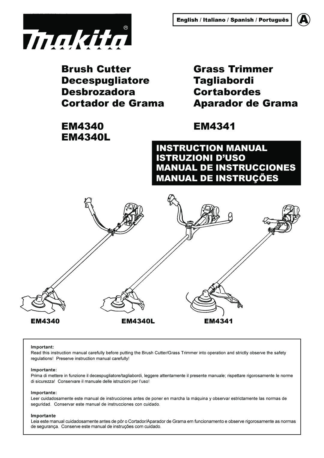 Makita EM4340L, EM4341 instruction manual 