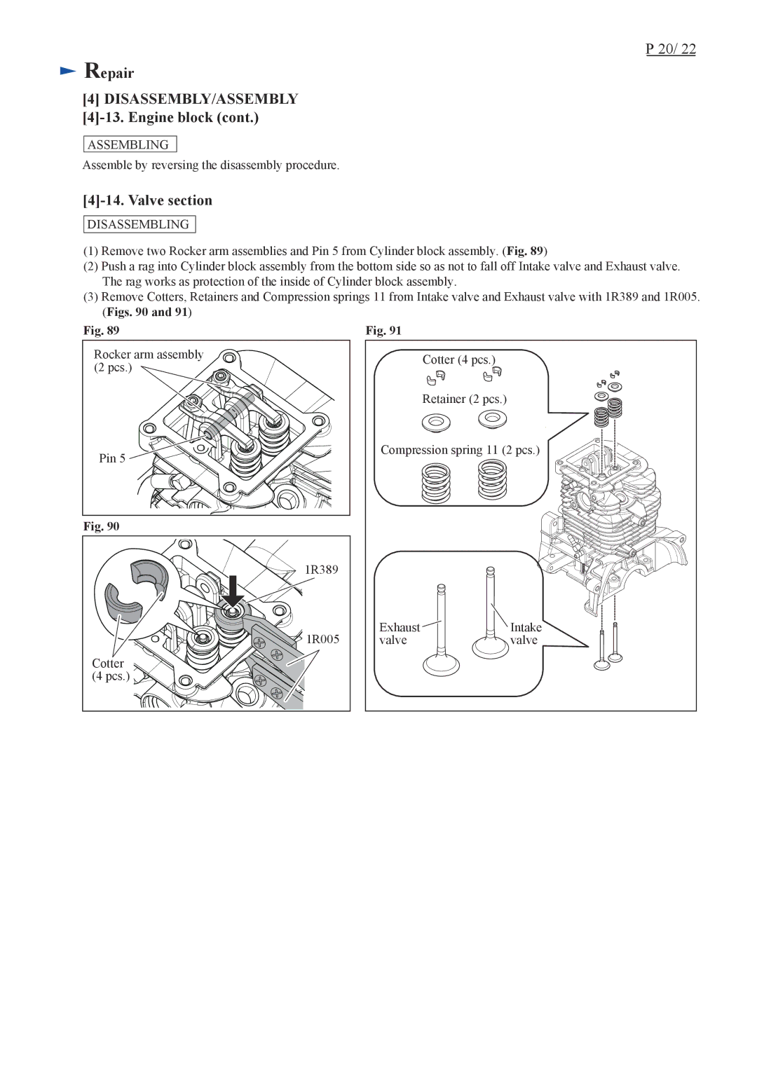 Makita EM4350LH, EM4350UH, EM4351UH specifications Valve section 